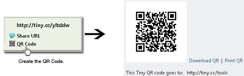 Tiny QR codes.